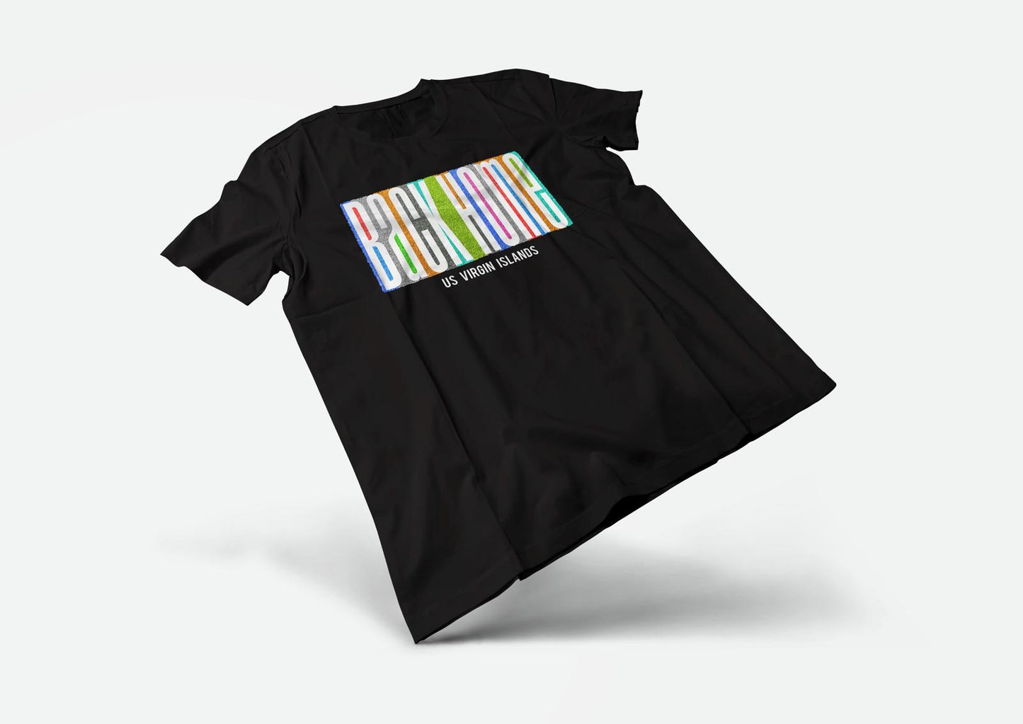 BACK HOME - USVI BLACK MAT TEE