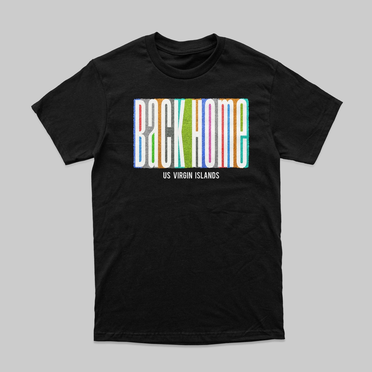 BACK HOME - USVI BLACK MAT TEE