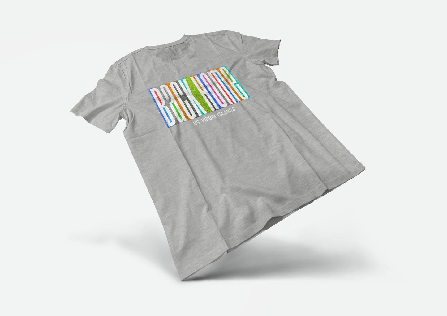 BACK HOME - USVI GREY MAT TEE